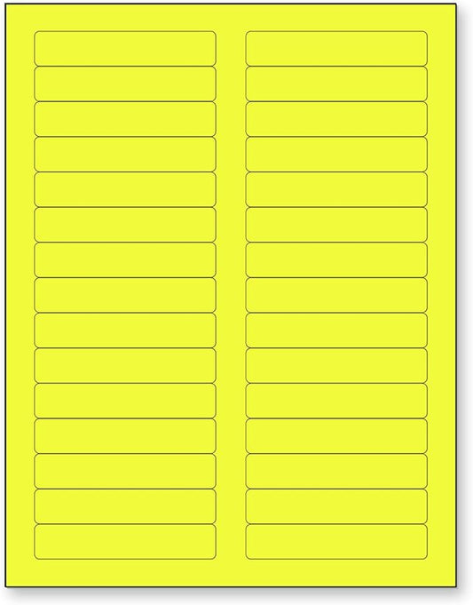 NextDayLabels 8-1/2 x 11 Neon Color High Light Fluorescent Labels by NextDayLabels