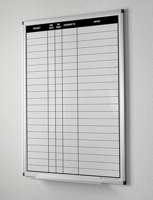 Project Planning Portrait Whiteboard 36" x 24" by CreativeSafetySupply