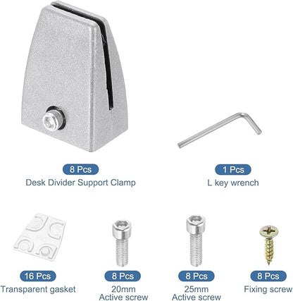 PATIKIL 1.7x1.3x2.4" Desk Divider Support Clamp - Image 3
