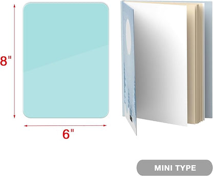 Aqua Blue Mini Desktop Pure Glass Whiteboard, Small Slope Slick Desk Whiteboard - Image 9