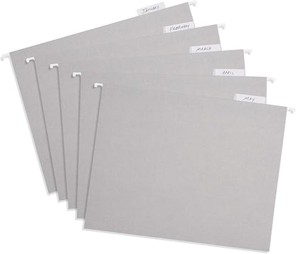 25 Blue Summit Supplies Grey Hanging File Folders Letter Size - Image 5