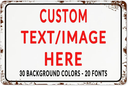 Custom Sign Personalized Custom Metal Sign, Customize by Custom