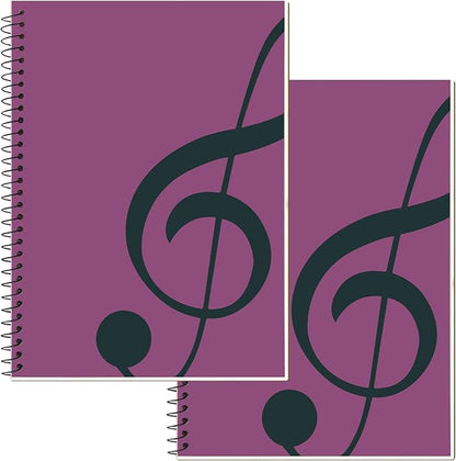 DOMMI Blank Sheet Music Composition Notebook 2 Packs, Manuscript Staff Paper by DOMMI