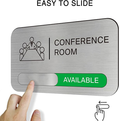 ANIWEY Acrylic Office Meeting Room Door Sign, 8.8 x 5.1 inches, Minimalist Style - Image 2