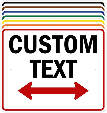 Custom Arrow, Custom Directional Sign, Two Way Arrow, 24x30 Inches, Rust Free by MySignCenter