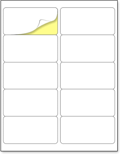 200 Sheets, Printable White Sticker Labels, Laser/Inkjet Printing by TownStix