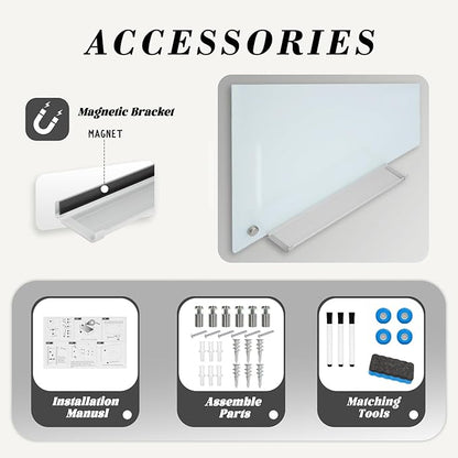 JYYPWB Magnetic Large Glass Board 72"x 48" Dry Erase Writing Board Premium - Image 4