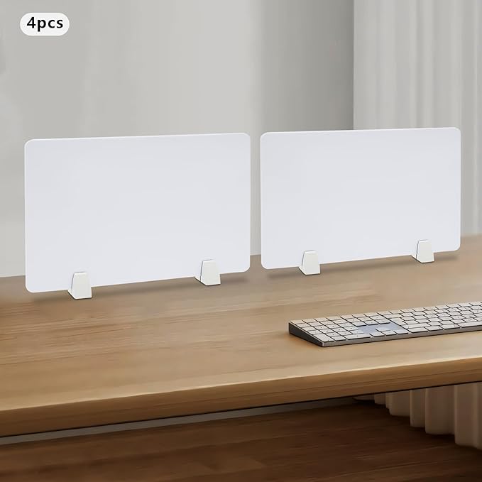 4 Pcs Desk Divider Privacy Panel, 23.6”L X15.8”W Frosted Acrylic Desk Privacy - Image 6