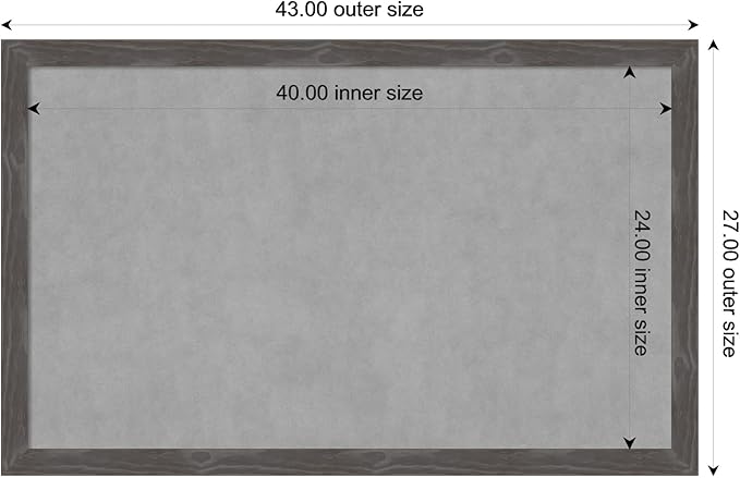 Amanti Art Grey Framed Magnetic Board 27x43 Large Vision Board - Image 3