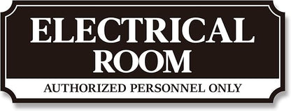 Electrical Room Door Sign for Business，Self-Adhesive Durable Modern Electrical by LUHIMO