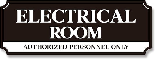 Electrical Room Door Sign for Business，Self-Adhesive Durable Modern Electrical by LUHIMO