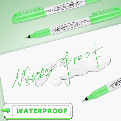 Green Ultra Fine Point Permanent Markers, 20 Pack, 0.4 mm, Precision Extra Fine - Image 5