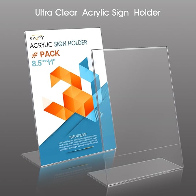 SVOPY Acrylic Sign Stand Holder - Image 3