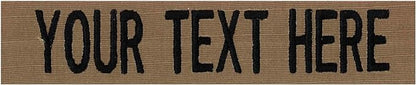 Custom Uniform Name Tapes Solid Colors. Coyote Brown Fabric, 4 Inch Hook by NORTHERNSAFARI