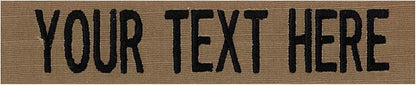 Custom Uniform Name Tapes Solid Colors. Coyote Brown Fabric, 5 Inch Sew on by NORTHERNSAFARI