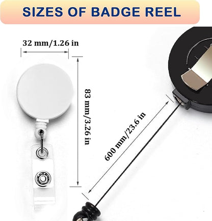Custom Retractable ID Badge Holder Clip, Personalized Badge Reel - Image 3
