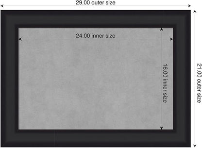 Amanti Art Black Framed Magnetic Board 21x29 Medium Vision Board - Image 2