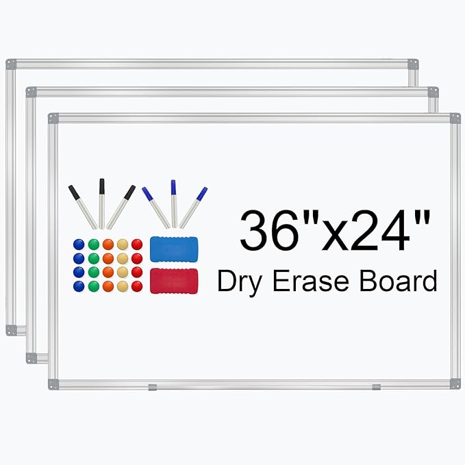 H-Qprobd 3' x 2' Whiteboard Dry Erase White Board by H-Qprobd