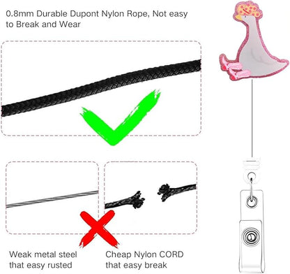 2pc Silly Goose Nurse Badge Reel, Funny Cute Work Badge Holder - Image 3