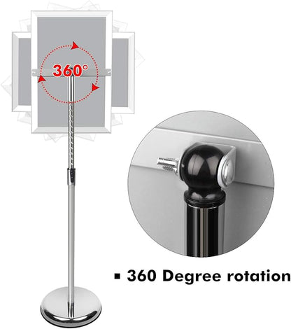 DISPLAYSWORKER Adjustable Poster Sign Stand, Floor-Standing Sign Holder - Image 3