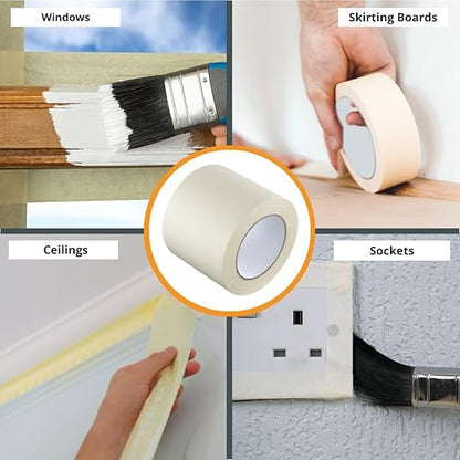 GTSE Extra Wide Masking Tape, Bulk Contractors Pack, 4 inch x 55 Yards - Image 4