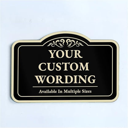Custom Decorative Outdoor Metal Signs, Customized Driveway Signs, Waterproof by SpeedyOrders