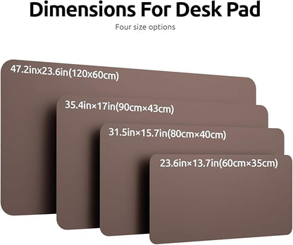YSAGi Leather Desk Protector, Office Mat, Large Mouse Mat, Non-Slip PU Leather - Image 4