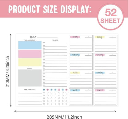 JAMIEKA 52Color Weekly Tearable Planners Pad - Image 6