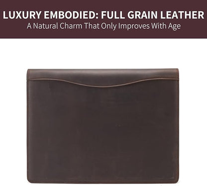 Geslun Personalized Genuine Leather 3 Ring Binder, Custom Engraved 8.5 x 11 - Image 4