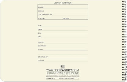 BookFactory Accounting Ledger Notebook/Large 4 Column Accounting Ledger - Image 2
