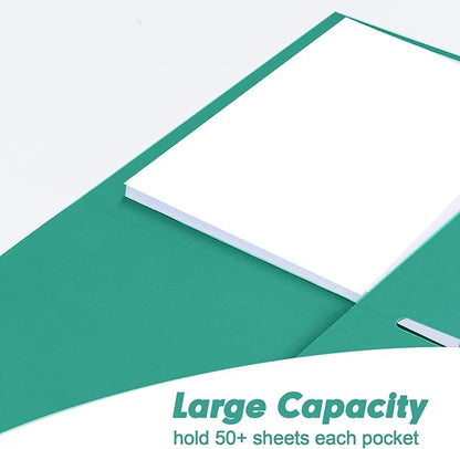Two Pocket Folders, RAZCC 100 Pack 2 Pocket Folders Fit Letter Size Paper - Image 5