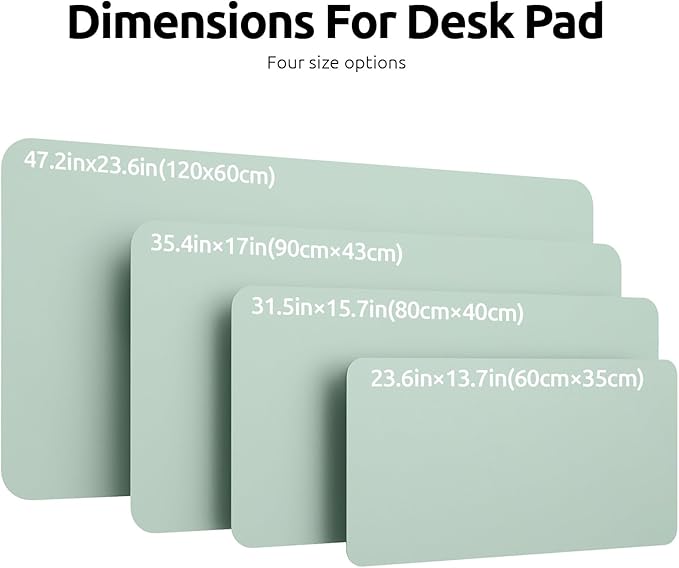 YSAGi Leather Desk Protector, Office Mat, Large Mouse Mat, Non-Slip PU Leather - Image 4