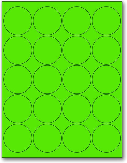 NextDayLabels - 8-1/2 x 11 Neon Color High Light Fluorescent Labels by NextDayLabels