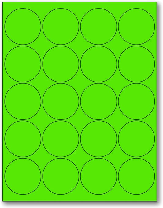 NextDayLabels - 8-1/2 x 11 Neon Color High Light Fluorescent Labels by NextDayLabels