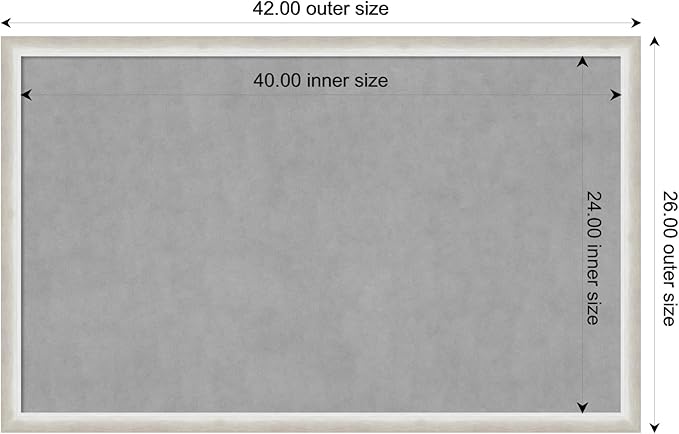 Amanti Art Silver Framed Magnetic Board 26x42 Large Vision Board - Image 3