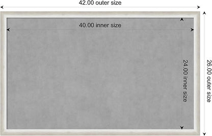 Amanti Art Silver Framed Magnetic Board 26x42 Large Vision Board - Image 3