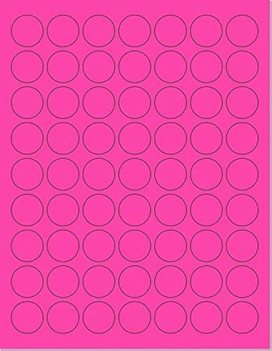 Pack of 50 Sheets, 8-1/2 x 11" Fluorescent Labels by NextDayLabels