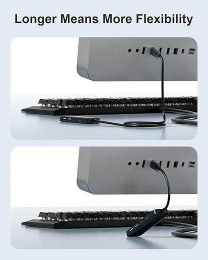 Dual USB C USB A 3.0 Hub: 4 Ports USB Hub - Image 6