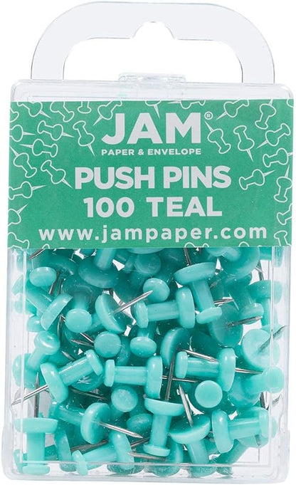 JAM PAPER Colorful Push Pins by JAMPaper