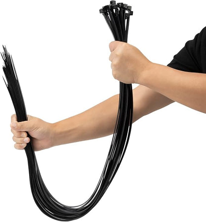 XINGO 30 inch Black Zip Ties Heavy Duty 40 PCS, 200 LBS Ultra Strong Plastic by XINGO