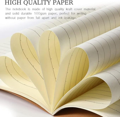 Bulk A5 Journal Notebook, Kraft Cover 60 Pages Lined Paper Journal - Image 3