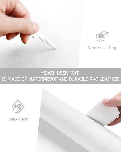 YSAGi Non-Slip Leather Desk Pad XL Size, Waterproof Laptop Computer Desk - Image 5