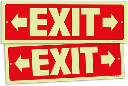 iSYFIX Exit Signs with Directional Right & Left Arrow by iSYFIXPREMIUMSIGNS