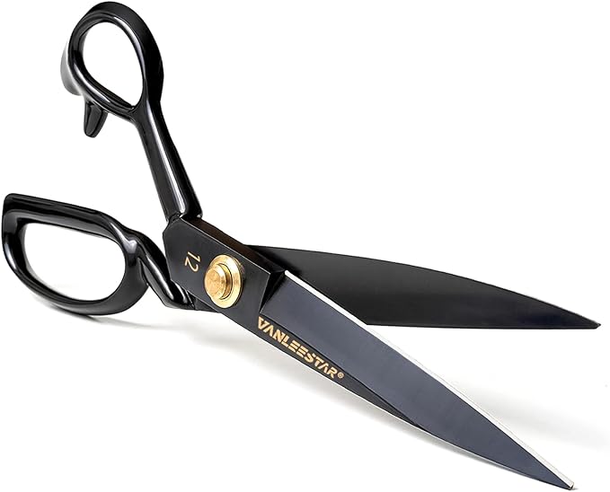 Sewing Scissors, 12 Inch Fabric Dressmaking Scissors Heavy Duty Shears Sharp by Vanleestar