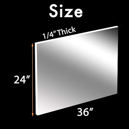 CALPALMY 24 x 36 Clear Acrylic Sheet Plexiglass 1/4” Thick; Use - Image 2