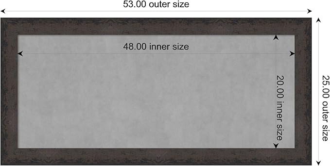 Amanti Art Black Framed Magnetic Board 25x53 Oversize Vision Board - Image 4