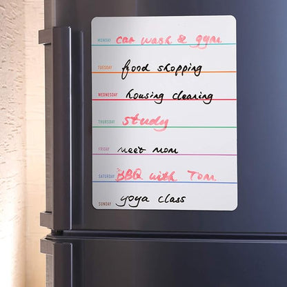 Outus 2 Pieces Magnetic Weekly Dry Erase Boards Erasable Weekly Calendars - Image 5
