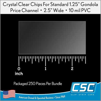Price Data Channel Label Holder Chips, 2.5" L x 1.25" H, 10 Mil Thick, Gondola - Image 6