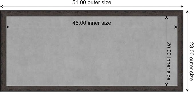 Amanti Art Black Framed Magnetic Board 23x51 Oversize Vision Board - Image 4