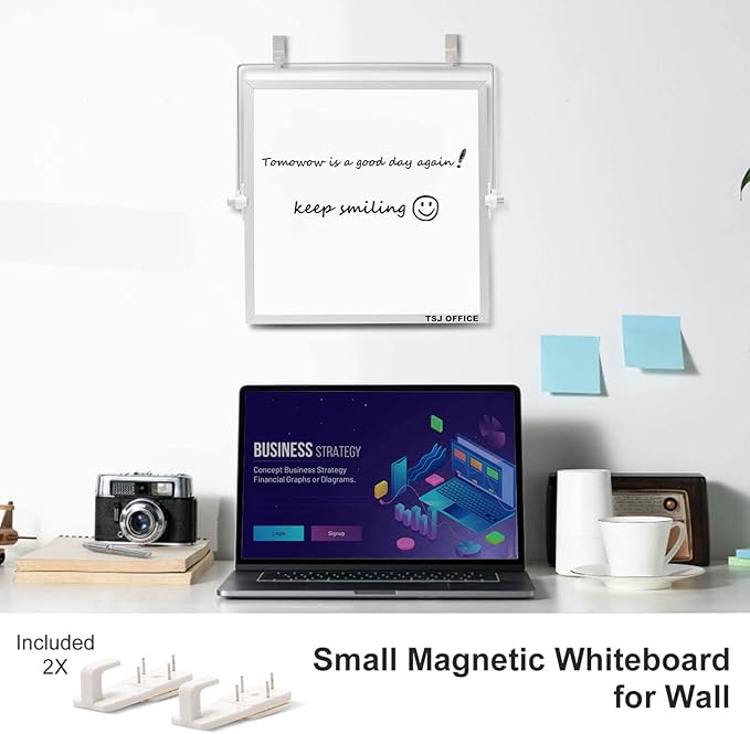 Small Magnetic Desktop White Board – 12 x 12 inches Mini Portable Dry Erase - Image 5